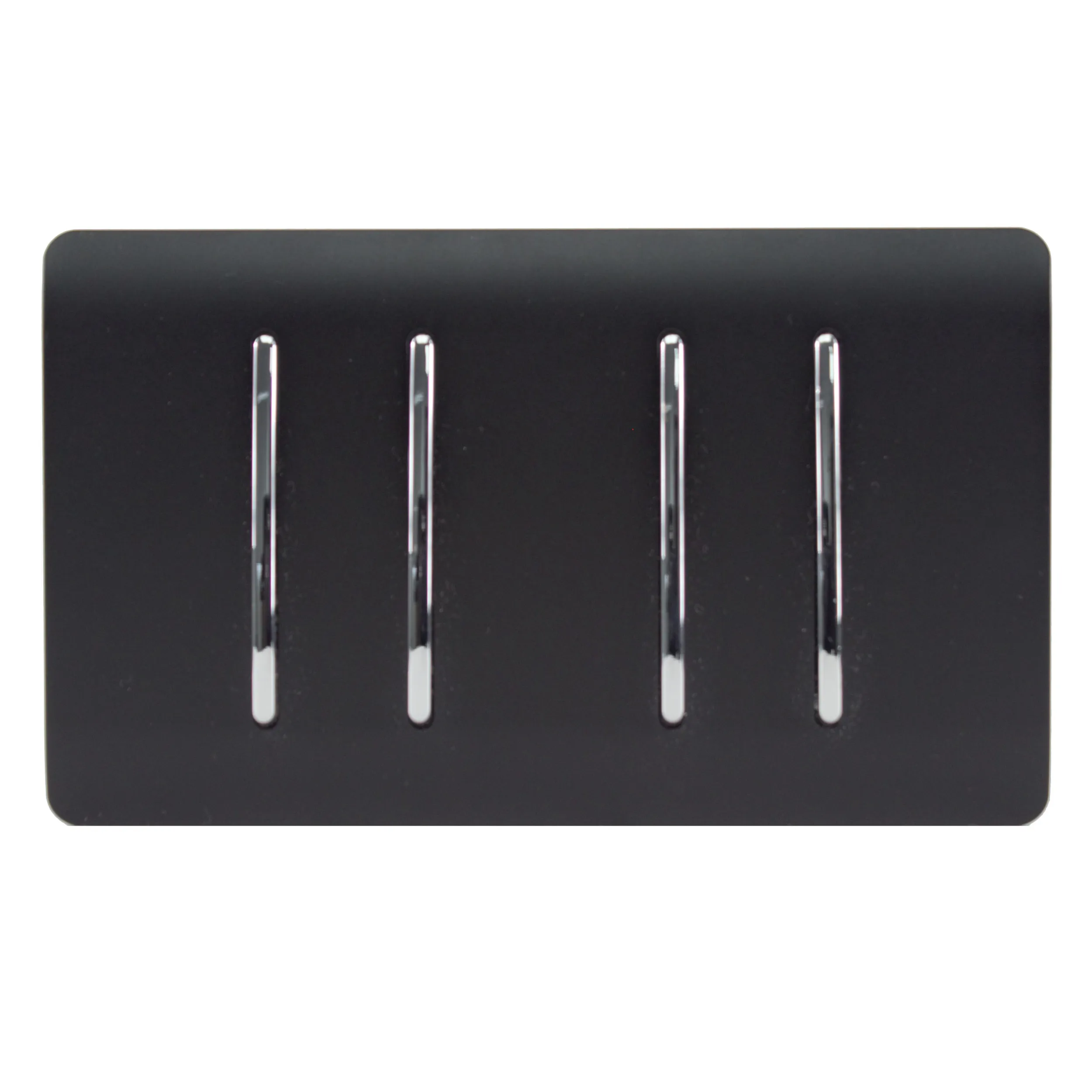 ART-SS44MBK  4 Gang 2 Way 10 Amp Rocker Twin Plate Matt Black